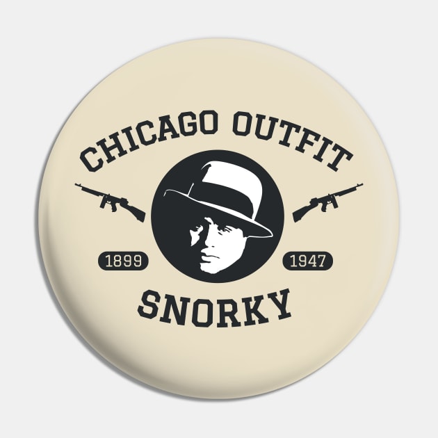 Al Capone 'Snorky' Portrait Logo - Chicago Outfit Pin by Boogosh