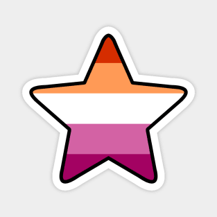 Lesbian Pride Star Magnet