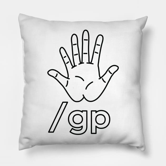 GLENN PRETENND LINE-ART LOGO Pillow by glennpretennd