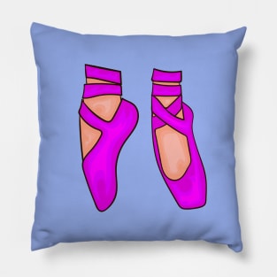 Ballerina's Pink Ballet Shoes Pillow