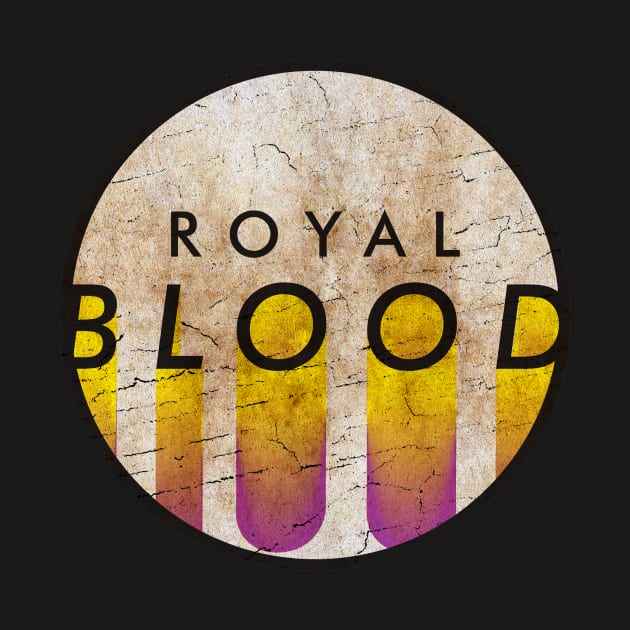 Royal Blood - VINTAGE YELLOW CIRCLE by GLOBALARTWORD