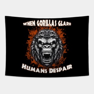 Sinister Angry Gothic Gorilla Tapestry