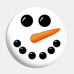 Snowman Face Cute Christmas Costume for Men Women Girls and Boys Pin