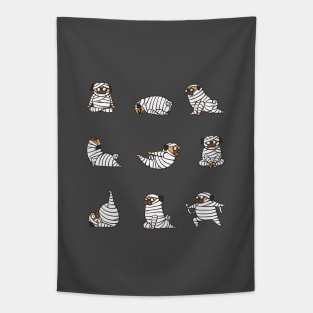 Mummy Pug Yoga Tapestry