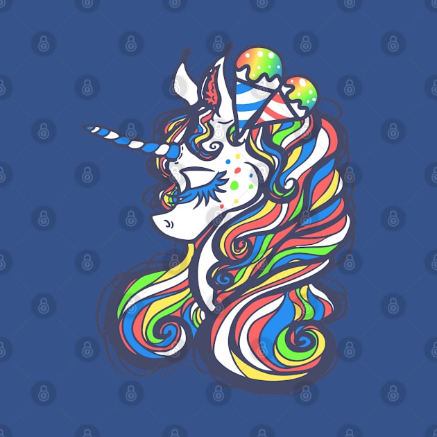 Snowcone Unicorn by Jan Grackle