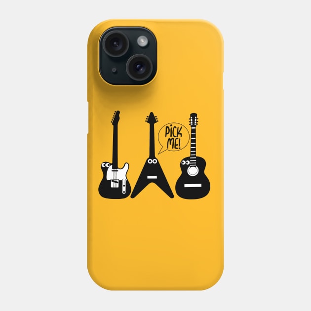 Pick Me Funny Guitar Guitar Pick Phone Case TeePublic