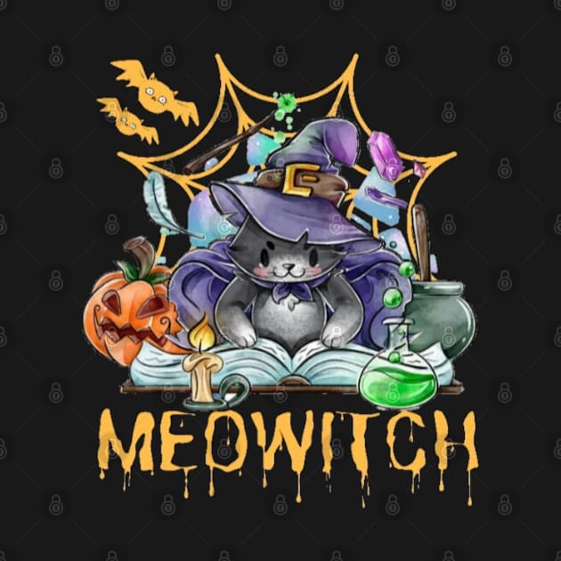 Meowitch Funny Halloween Birthday Gift idea by Arda