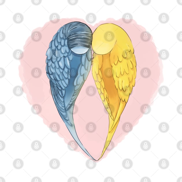 Heart Budgies by merue