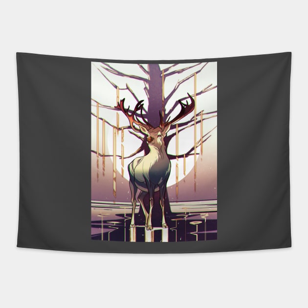 Golden Deer Tapestry by TZero_Hero