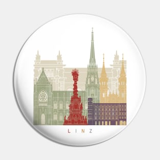 Linz skyline poster Pin