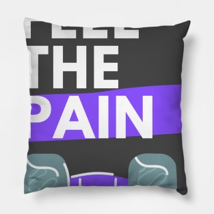 Feel The Pain Dumbbell Gym Accessory Isolated Illustration Design Pillow