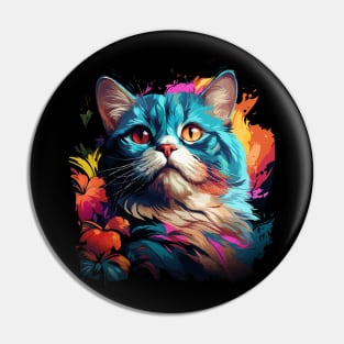 Exotic Shorthair Rainbow Pin