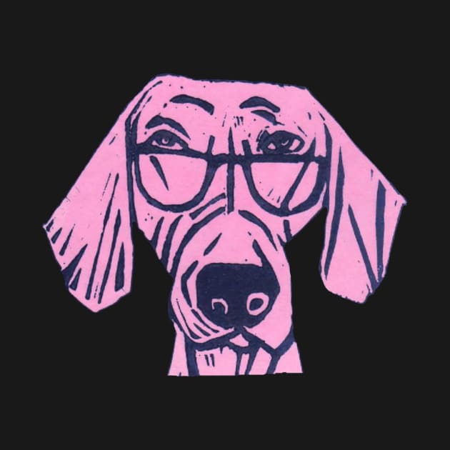 Dog, Glad, The Intelligent, In the Pink. by krisevansart