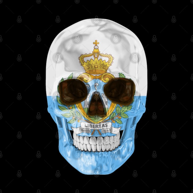 San Marino Flag Skull - Gift for Sammarinese With Roots From San Marino by Country Flags