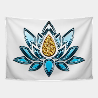 Flower Blue Jewels Tapestry