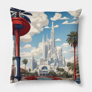 Orlando United States of America Tourism Vintage Poster Pillow