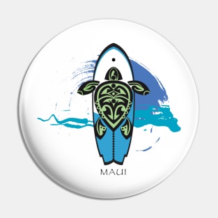 Tribal Turtle Tattoo Surf's Up / Maui Pin