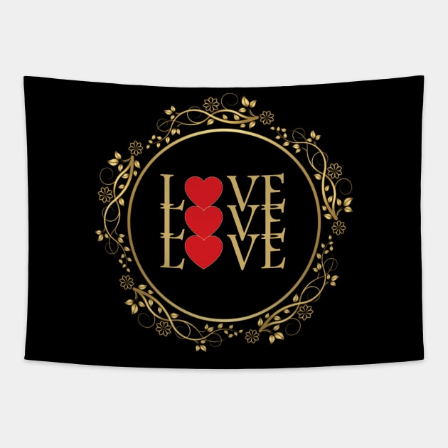 love t shirt top new design heart love sign Tapestry by milica.brdar77@gmail.com