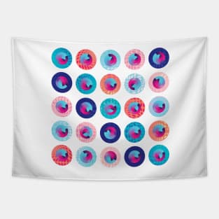 Big polka dots multicolour geometrical composition Tapestry