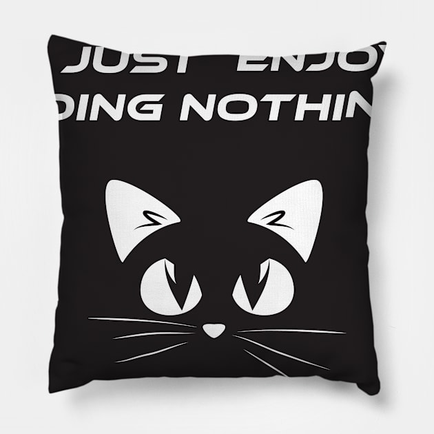 I'm not lazy i just enjoy doing nothing cat Pillow by Duodesign