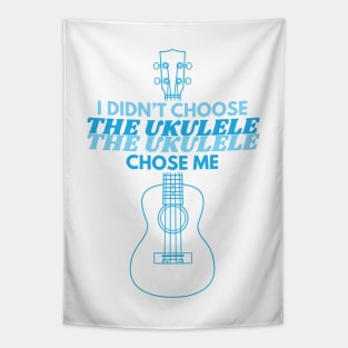 I Didn't Choose The Ukulele Ukulele Outline Tapestry