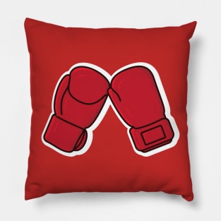 Boxing Sport Gloves Sticker vector illustration. Sport Boxing object icon concept. Boxing gloves front and back view sticker vector design with shadow. Boxer sportswear for punch workout. Pillow