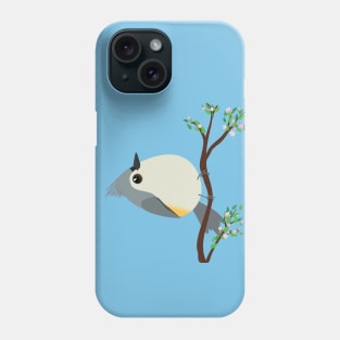 Cute egg shaped tufted titmouse Phone Case