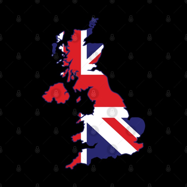 Map of UK with British by holidaystore