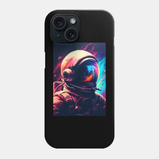 Neon Astronaut Space Galaxy Phone Case