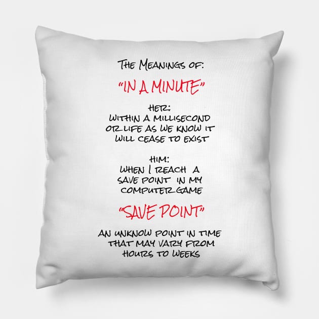 The Meanings of  "In a Minute" Pillow by Heatherian