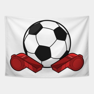 Referee whistle & Soccer ball Tapestry