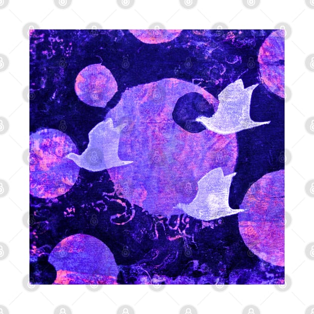 Three Cosmic Birds Digitally Altered Version of Original Work 10 by Heatherian