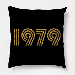 1979 Birth Year Glitter Effect Pillow