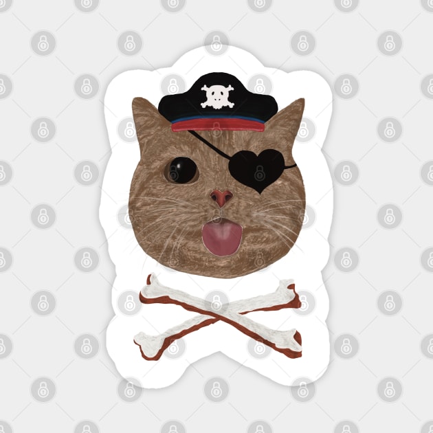 Pirate cat Magnet by ixskywalker