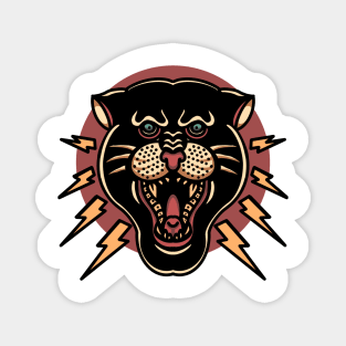 angry panther tattoo Magnet