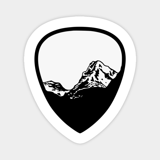 Guitar pick with mountains Magnet by theaspenridge