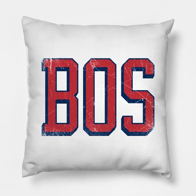 BOSton retro - White/Red Pillow by KFig21