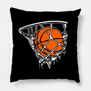 Basketball Hoop, Net and Ball Pillow