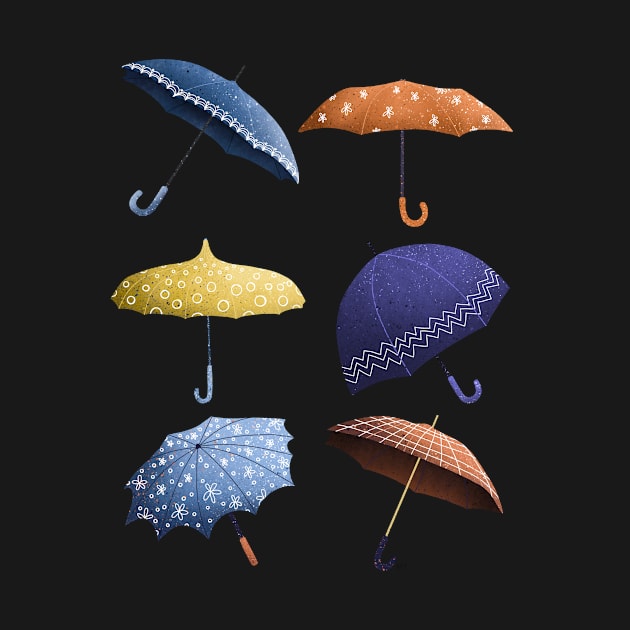 Fun Umbrellas Pattern - Retro by monitdesign