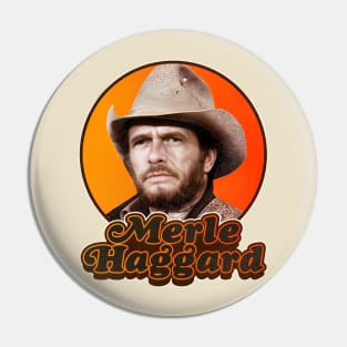 Retro Merle Haggard Legend Design Pin