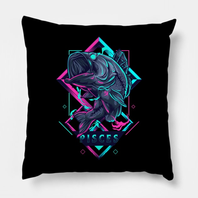 Zodiac PISCES NEON Series Pillow by ZODIAC HOLIC