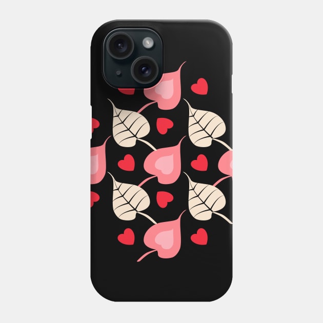 Hearts and Leaves Trellis- Valentine Lattice Phone Case by Winkeltriple