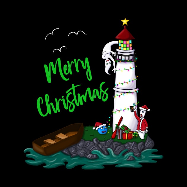 Bowling Christmas Lighthouse by JKP2 Art