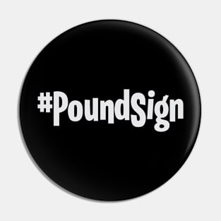 Hash Tag Pound Sign Pin