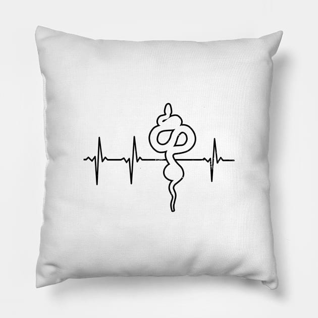 Boa Snake Shirt | Heartbeat ECG Gift Pillow by Gawkclothing