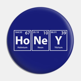 Honey (Ho-Ne-Y) Periodic Elements Spelling Pin