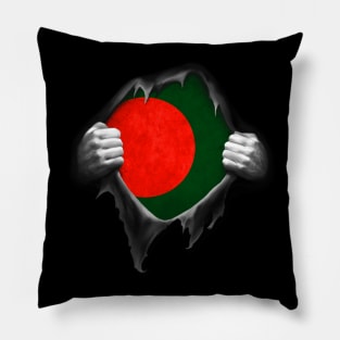 Bangladesh Flag Bangladeshi Roots DNA Pride Gift Pillow