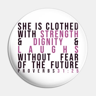 Proverbs 31:25 (block version) Pin