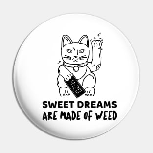 Funny cat dreaming because of weed Pin