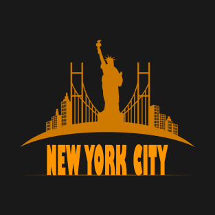 New York city, gold color T-Shirt